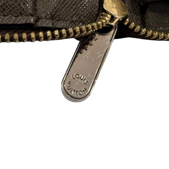 LOUIS VUITTON | Zip Around Organizer | Long Wallet Damier Ebene, Brown | Coated - Picture 14 of 16